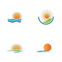 sunrise logo collection vector