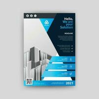 Abstract Geometric Business vector template for Flyer, Brochure, Annual Report, Magazine, Poster, Corporate Presentation, Portfolio, Market, infographic with blue color
