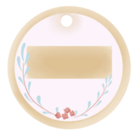 cute price tag hand painted with soft colors png