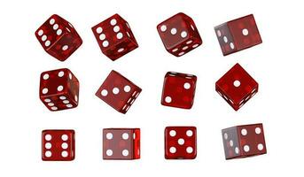 Red Glassy Casino Dices photo