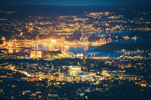 Oslo Norway at Night photo