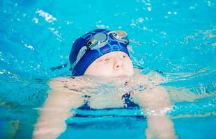Swimming Girl in the Pool photo