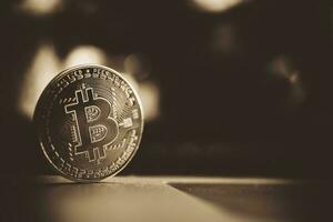 bitcoin blockchain moneda foto