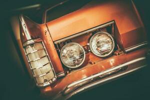 Classic Car Headlamp Closeup photo