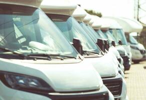 Line of Brand New Camper Vans Motorhomes photo