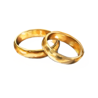 Hochzeit Engagement Ring Aquarell Clip Art ai generiert png