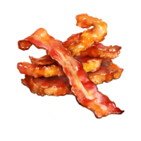 bacon vattenfärg ClipArt ai genererad png