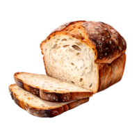 pane pagnotta acquerello clipart ai generato png