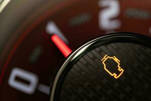 Check Engine Control Light on a Vehicle Dashboard photo