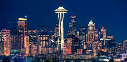 Seattle Night Panoramic photo