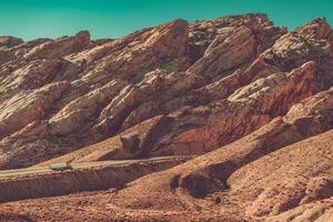 Interstate Highway 70 Crossing Scenic Utah Rock Formations photo