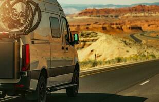 RV Class B Camper Van on a Scenic American West Route photo