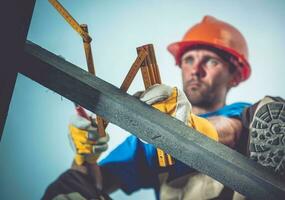 trabajador de la construcción masculino foto