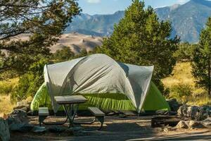 Tent Camping in Great Sand Dunes National Park Colorado photo