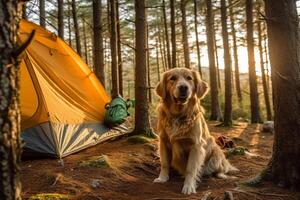 perro en real vida, contento momento con mascota ai generativo foto