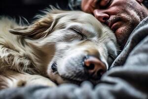 perro en real vida, contento momento con mascota ai generativo foto