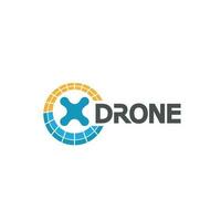 drone logo fly design technology vector