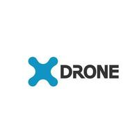 drone logo fly design technology vector