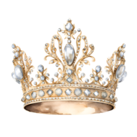 goud juweel Koninklijk kroon ai gegenereerd clip art png