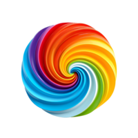Rainbow Circle Swirl Background Element png