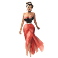 Clásico Moda ilustración modelo acuarela ai generado clipart png