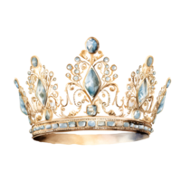 guld juvel kunglig krona ai genererad ClipArt png