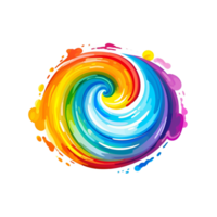 arcobaleno cerchio turbine sfondo elemento ai generato png