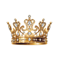 oro joya real corona ai generado clipart png