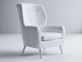 White modern chair. Generative AI photo