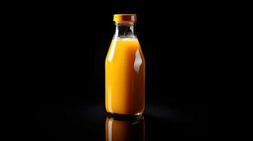 Glass Bottle W/ Orange Juice Mock-up - Free Download Images High