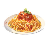 spaghetti aquarelle clipart ai généré png