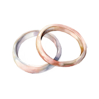 bruiloft verloving ring waterverf clip art ai gegenereerd png