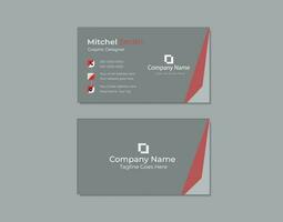 Double-sided business card template modern and clean style. vector