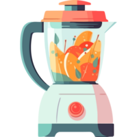 Kitchen blender with fruits icon isolated png