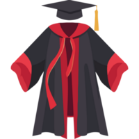 Successful graduation symbolized by gown icon isolated png