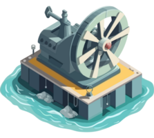 Heavy nautical water pump industry icon isolated png