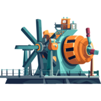 Engineering machinery in factory industrial equipment icon png