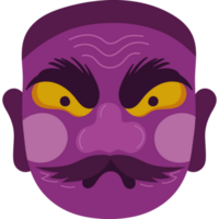 japanese demon mask icon isolated png