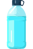 Iconic blue water bottle symbol of freshness icon isolated png