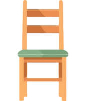 Comfortable wood chair relaxation icon isolated png