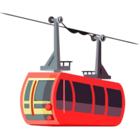Modern metal cableway icon isolated png