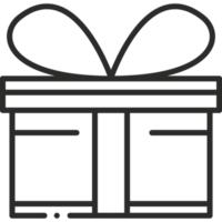 Geschenk Box Linie isoliert Symbol Design png