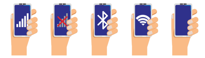 Hand mit Telefon Symbol Design png