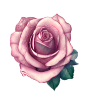 aquarelle ancien Rose floral généré ai png