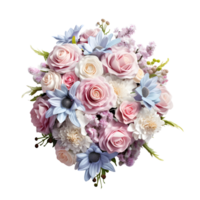 Romantic Flowers Bouquet for Wedding or Celebration, generated png