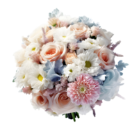 romantisch pastel bloemen boeket voor bruiloft viering, generatief ai gegenereerd png