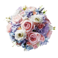Celebrating Love Pastel Flowers Bouquet for a Wedding Ceremony, generative ai generated png