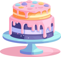 Sweet Celebration Pastel Cake Icon in Colorful Splendor png