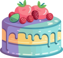 Pastel Round Cake Magic for Birthday png