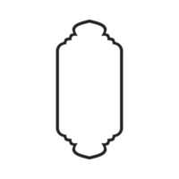 Black Outline Islamic Frame Symbol png